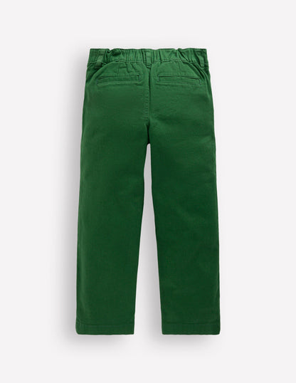 Hose mit geradem Bein für den Alltag-Kieferngrün Twill-4