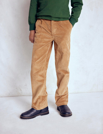 Pantalon décontracté pour tous les jours-Velours Camel