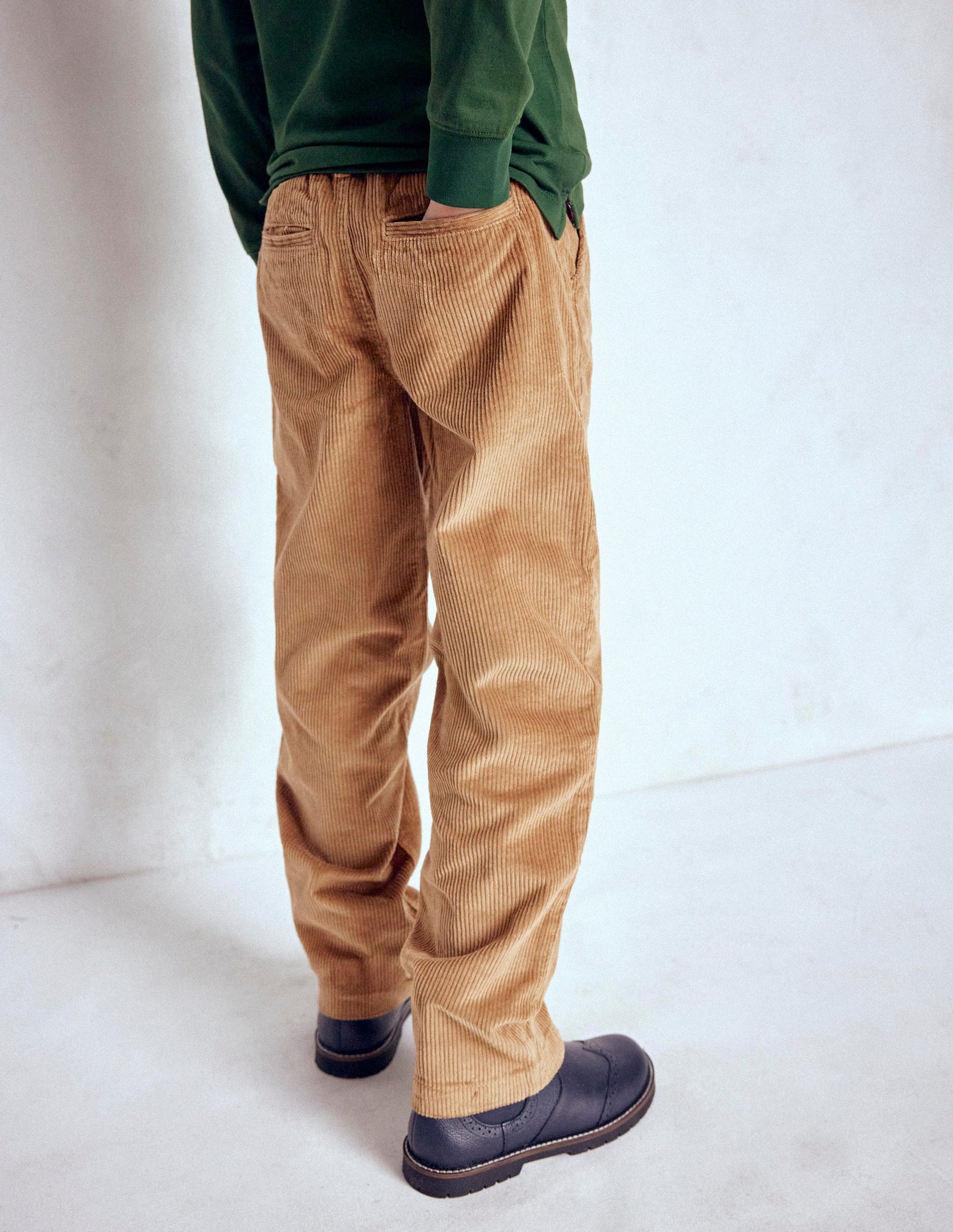Pantalon droit pour tous les jours-Velours Camel-3
