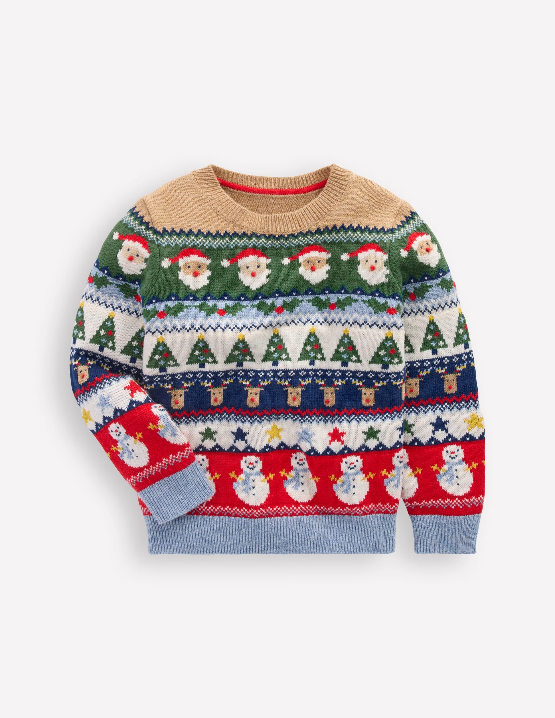 Pull motif jacquard-Motif jacquard de Noël multi-2