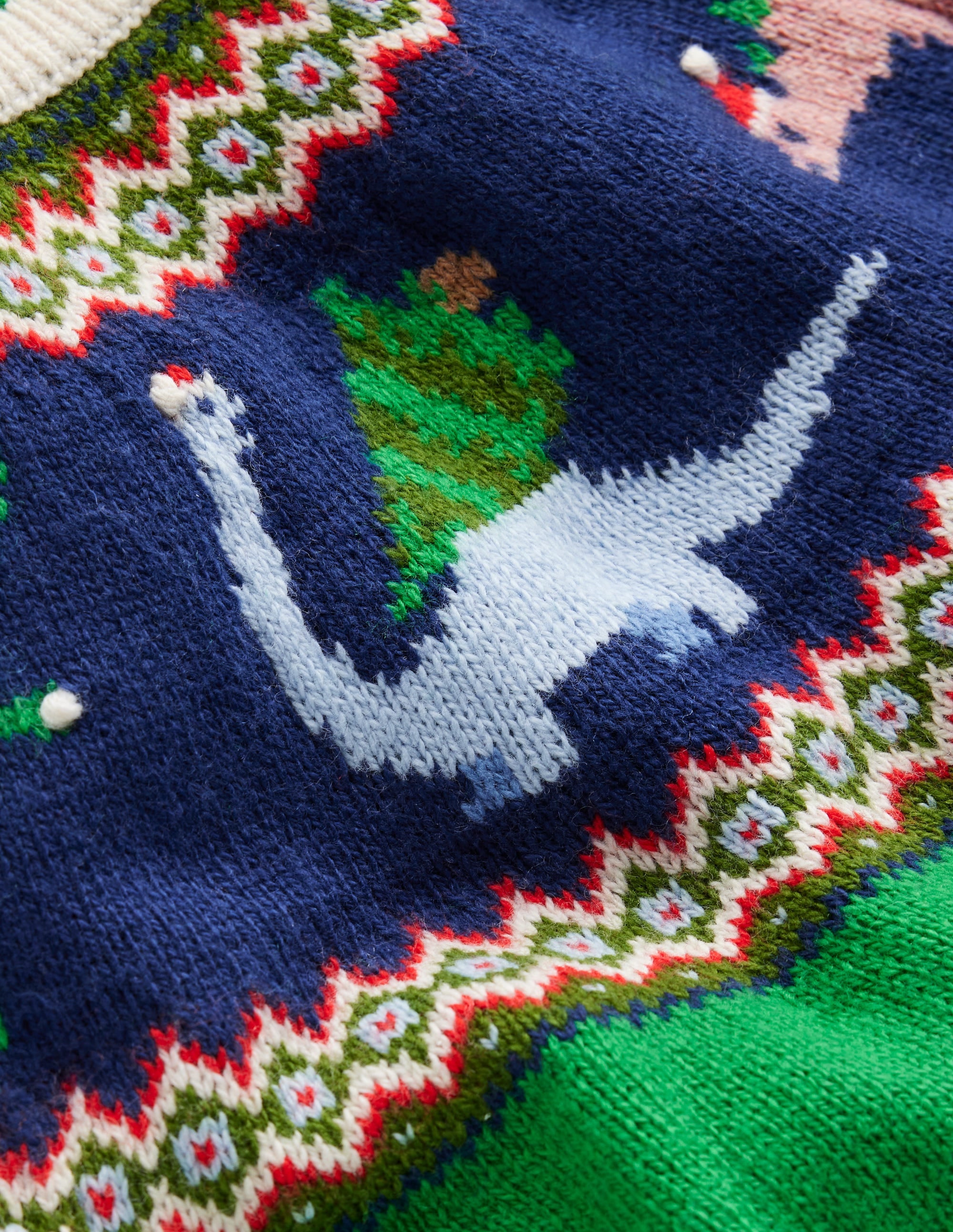 Fair-Isle-Pullover-Blassgrün Dinosaurier - Image 3