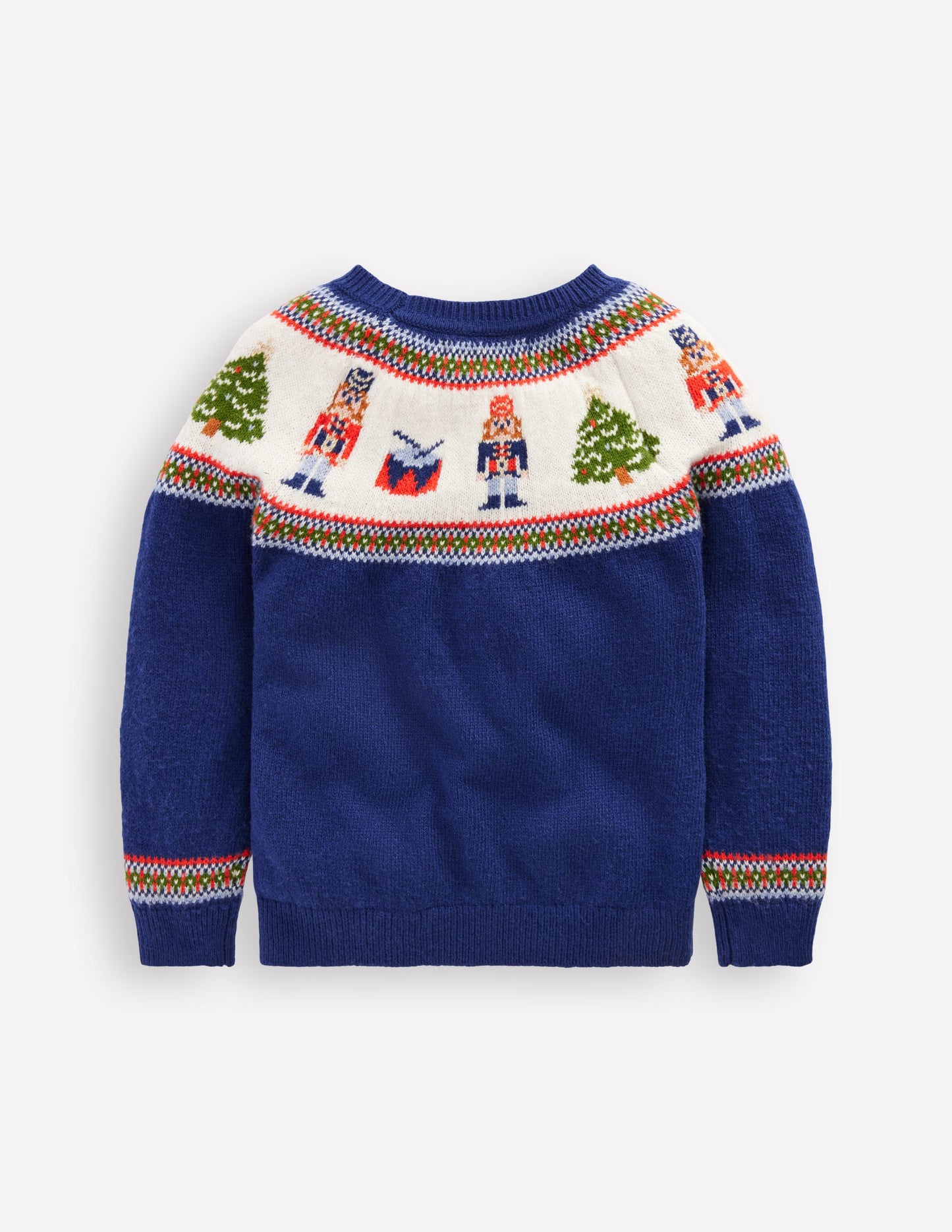 Fair-Isle-Pullover-Schuluniform-Marineblau Nussknacker