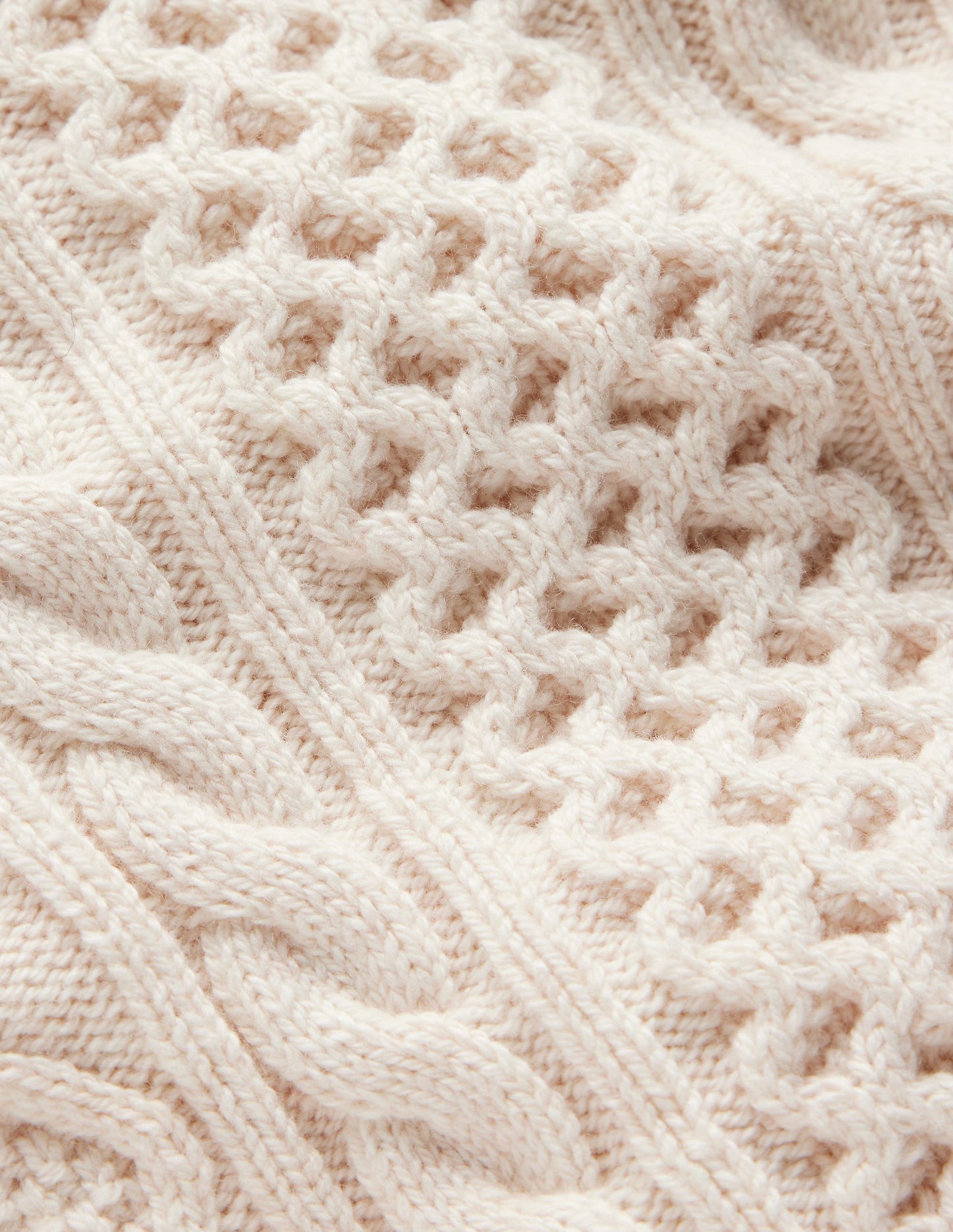 Heritage Cable Jumper-Ecru Marl