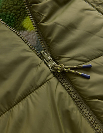 Veste réversible en borg cosy-Camouflage vert-3