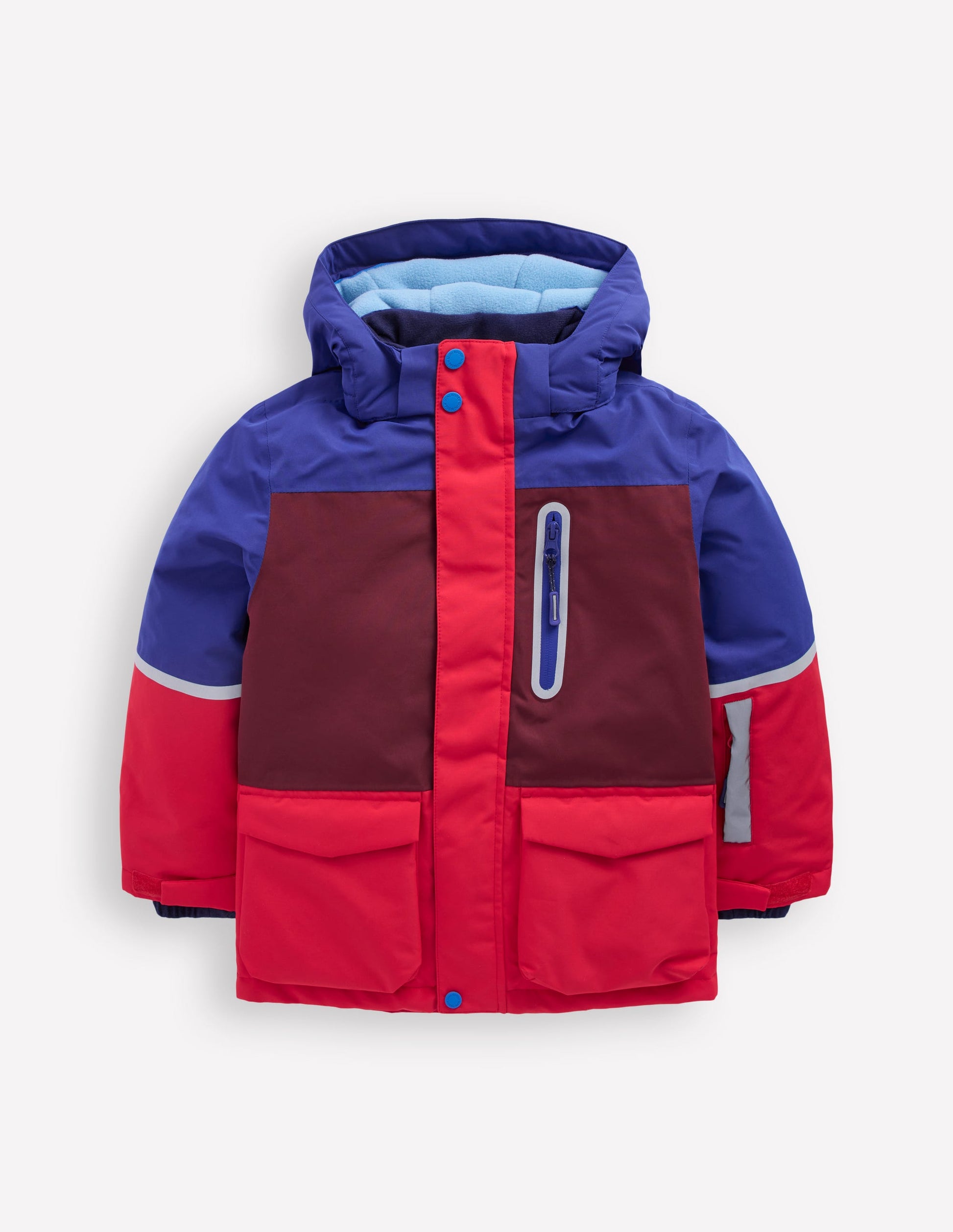 All-Weather Waterproof Coat-Red Chevron Colourclock-1