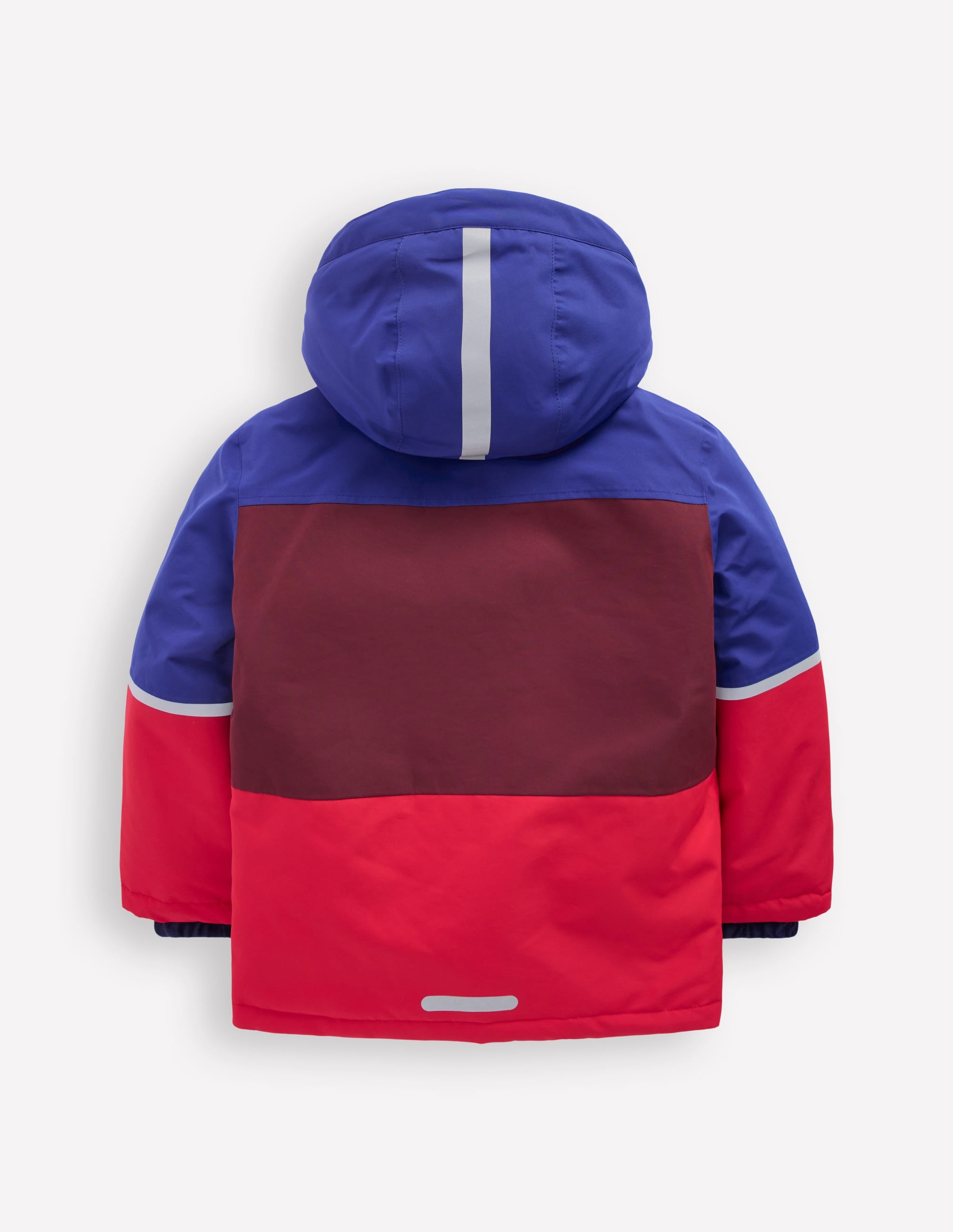 Manteau imperméable toutes saisons-Colourblock chevron rouge - Image 2