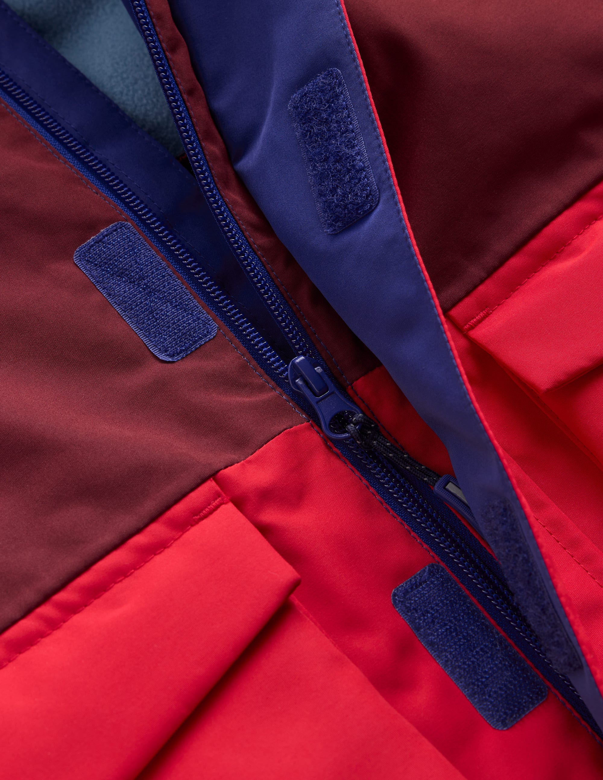 Manteau imperméable toutes saisons-Colourblock chevron rouge - Image 3