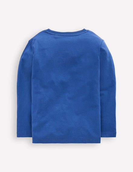 Im Dunkeln leuchtendes T-Shirt mit Superstitch-Dämmerungsblau Weihnachtsauto