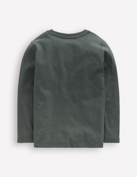 Im Dunkeln leuchtendes T-Shirt mit Superstitch-Rauchgrau Insekten