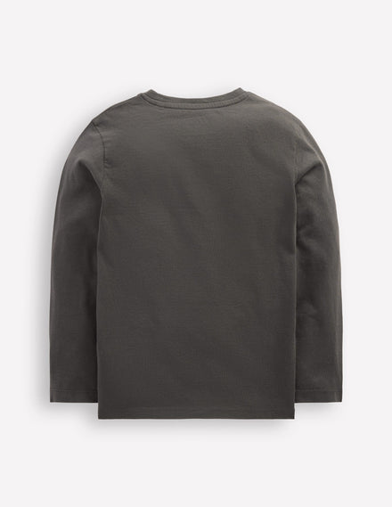 Langarmshirt mit Applikation und Reißverschlussdetail-Phantom UFO