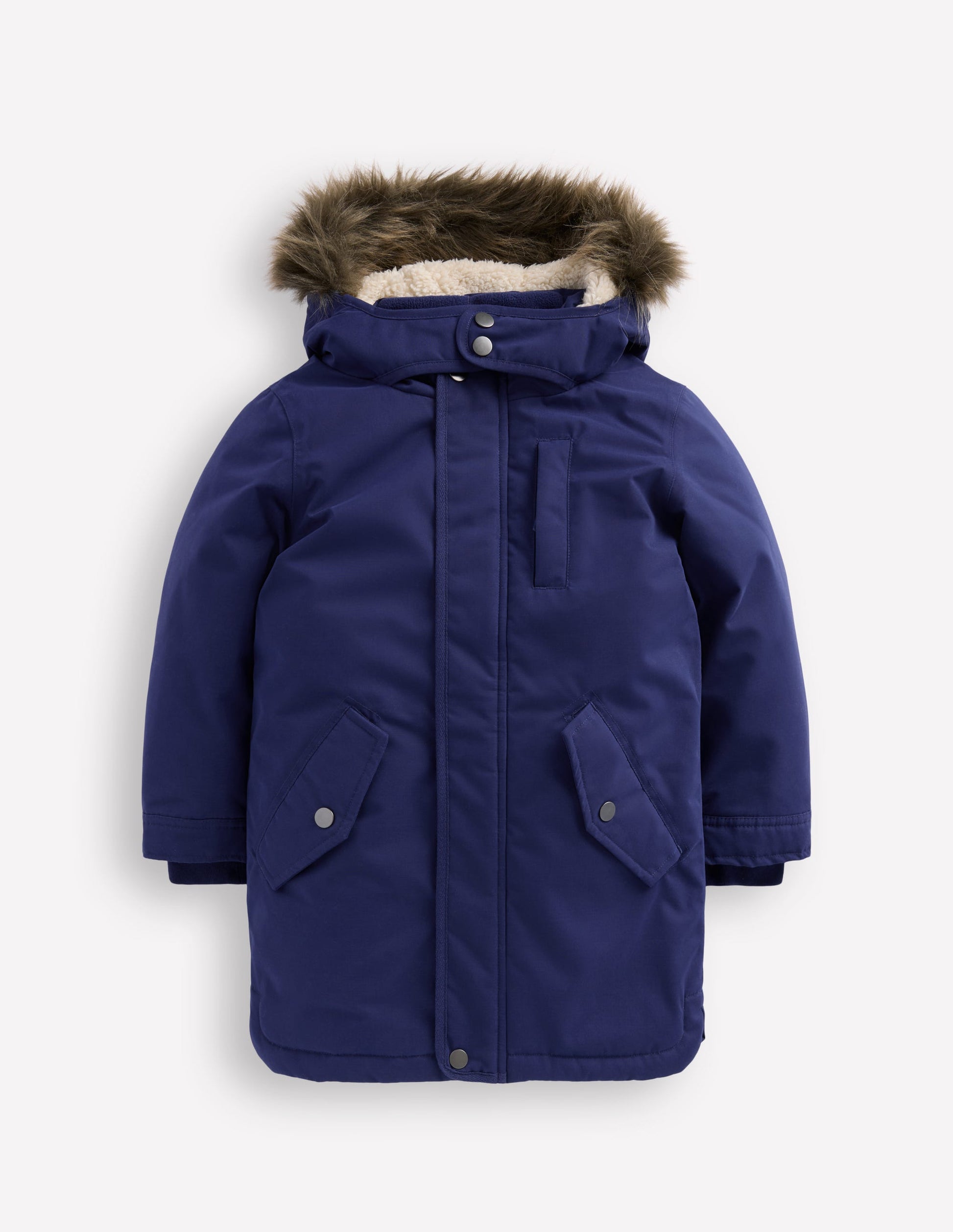 Wasserdichter Parka-Schuluniform-Marineblau-2