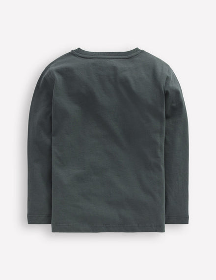 Im Dunkeln leuchtendes Langarmshirt-Rauchgrau Astronomie