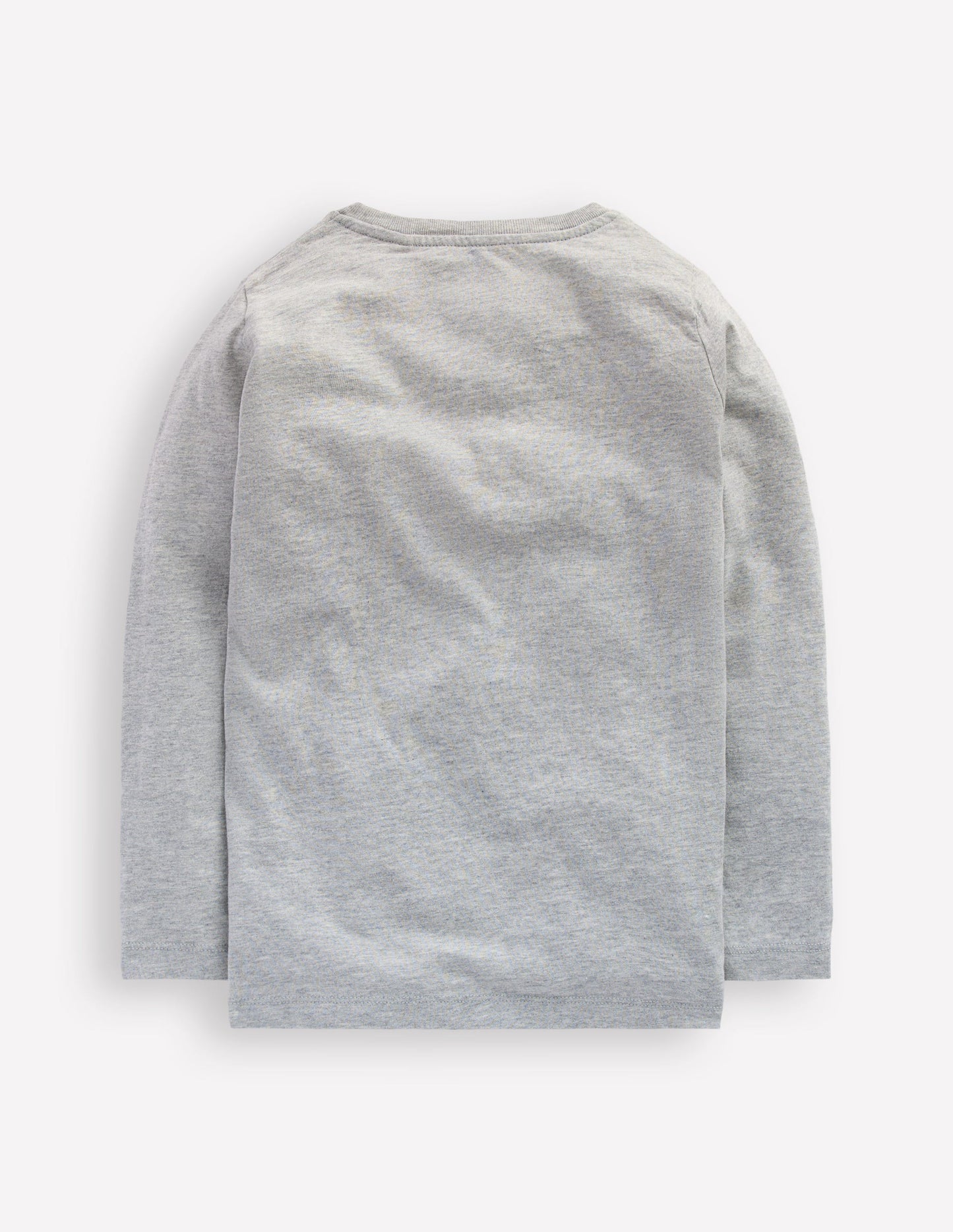 Originelles, langärmliges 3D-T-Shirt-Grau Eule