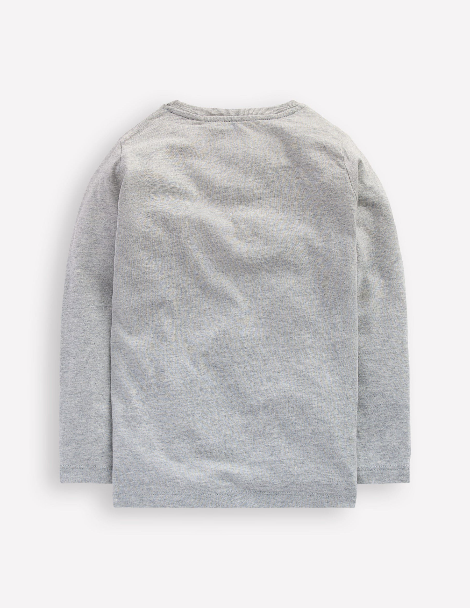 Originelles, langärmliges 3D-T-Shirt-Grau Eule-2