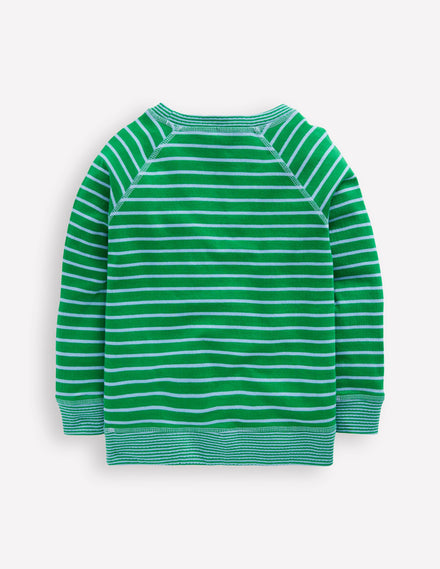 Langarmshirt zum Wenden-GRÜNES TAMBURIN / BLAU