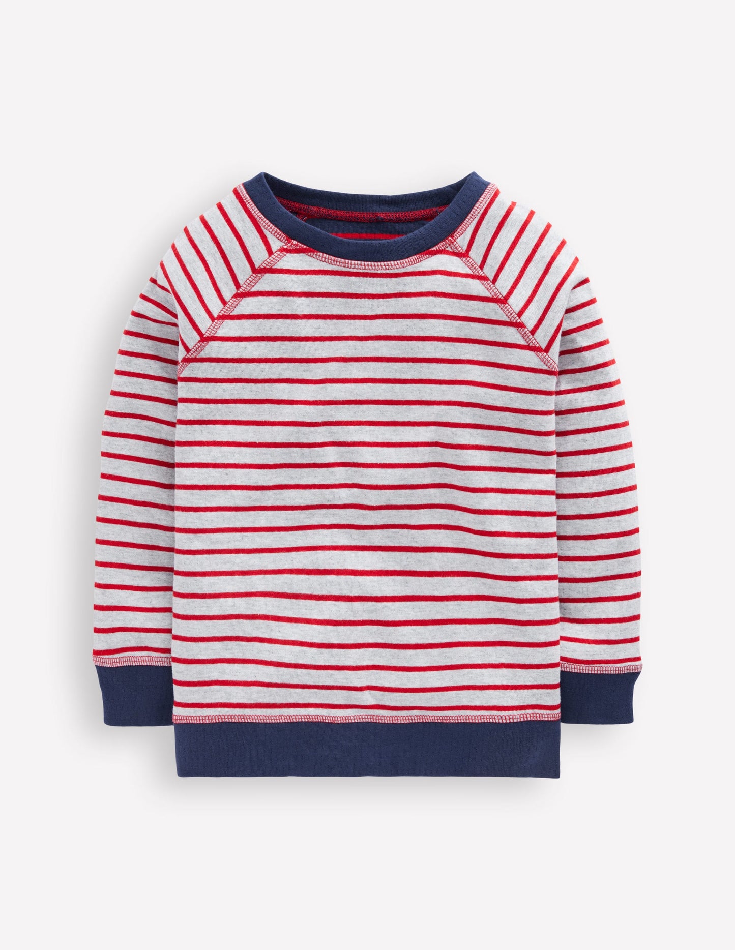 Langarmshirt zum Wenden-Marsrot/Mittelalterliches Blau