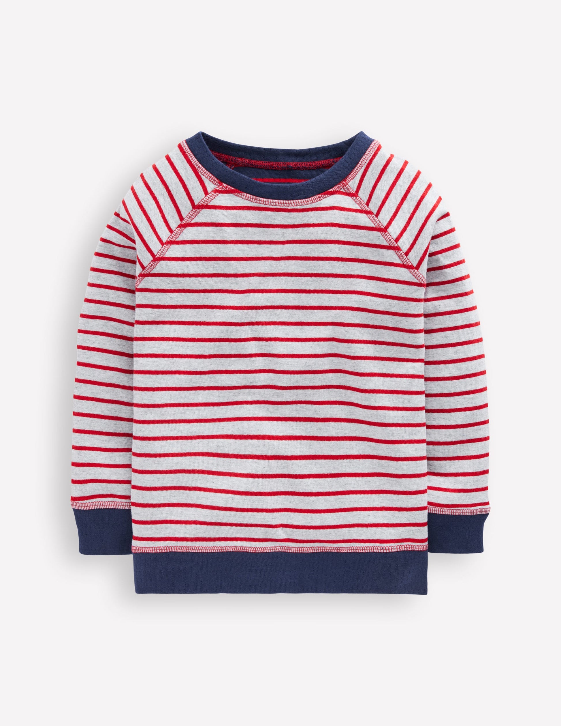 Langarmshirt zum Wenden-Marsrot/Mittelalterliches Blau-1