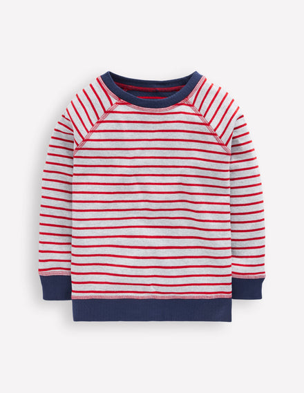 Langarmshirt zum Wenden-Marsrot/Mittelalterliches Blau