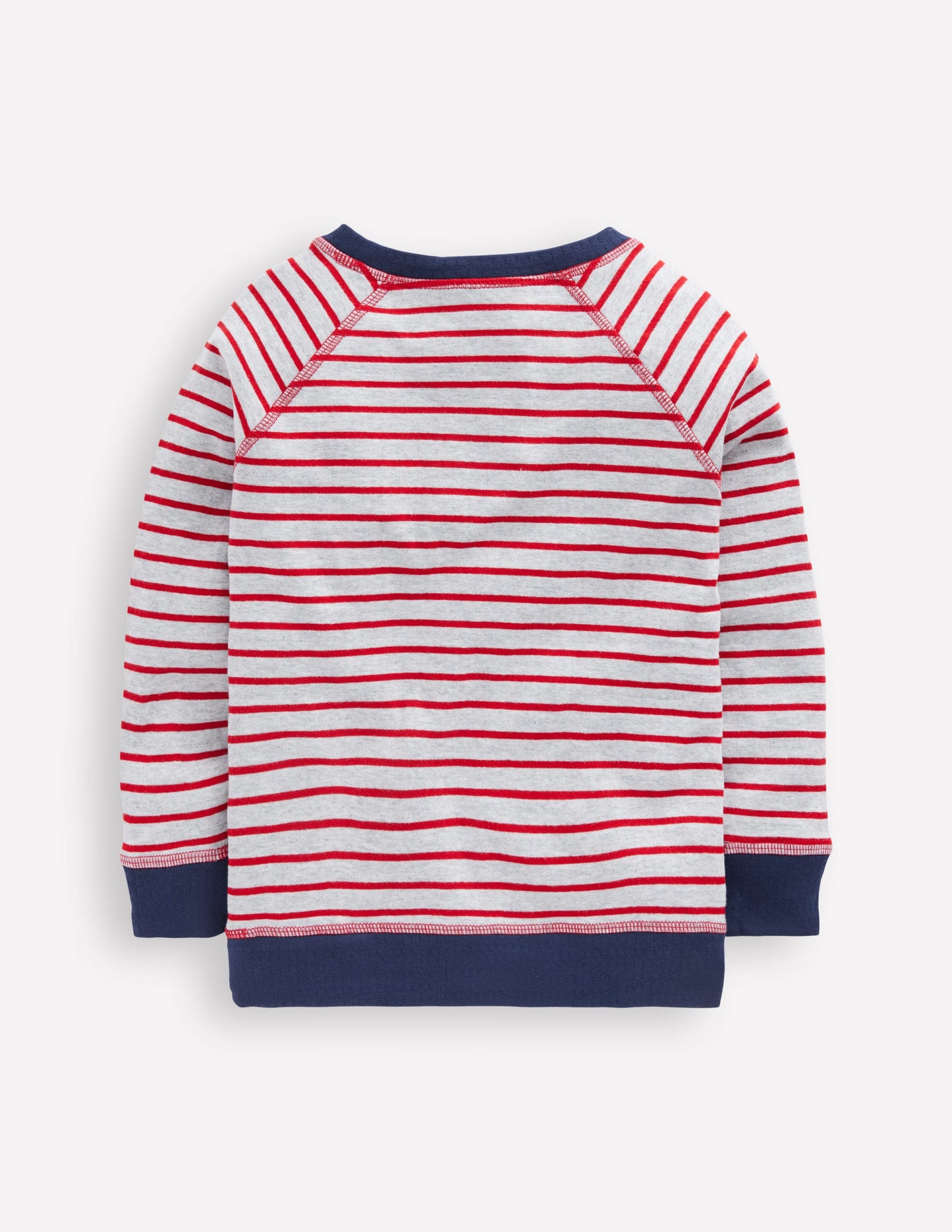 Langarmshirt zum Wenden-Marsrot/Mittelalterliches Blau
