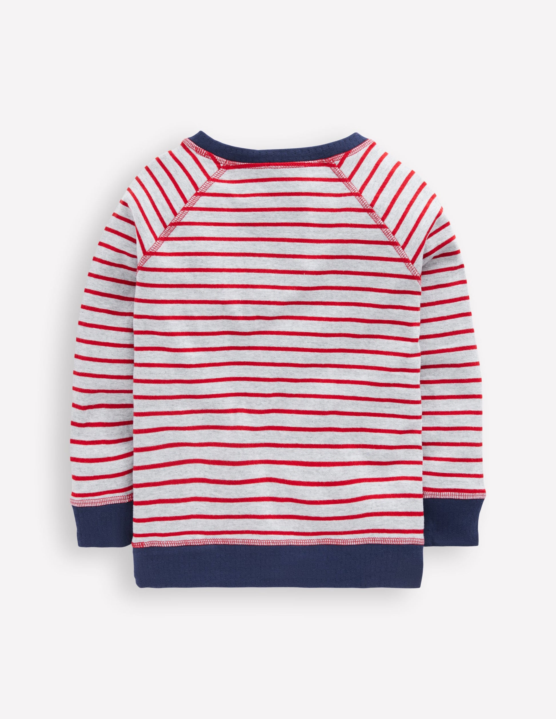 Langarmshirt zum Wenden-Marsrot/Mittelalterliches Blau-2