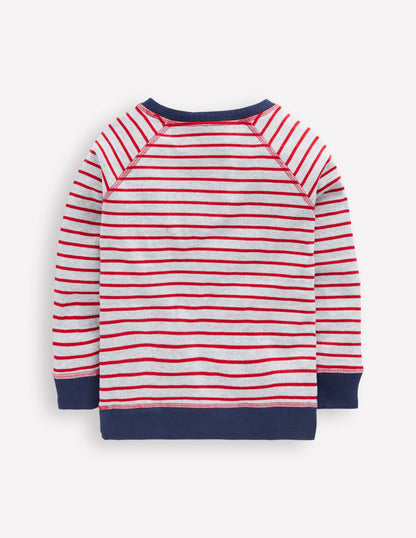 Langarmshirt zum Wenden-Marsrot/Mittelalterliches Blau-2