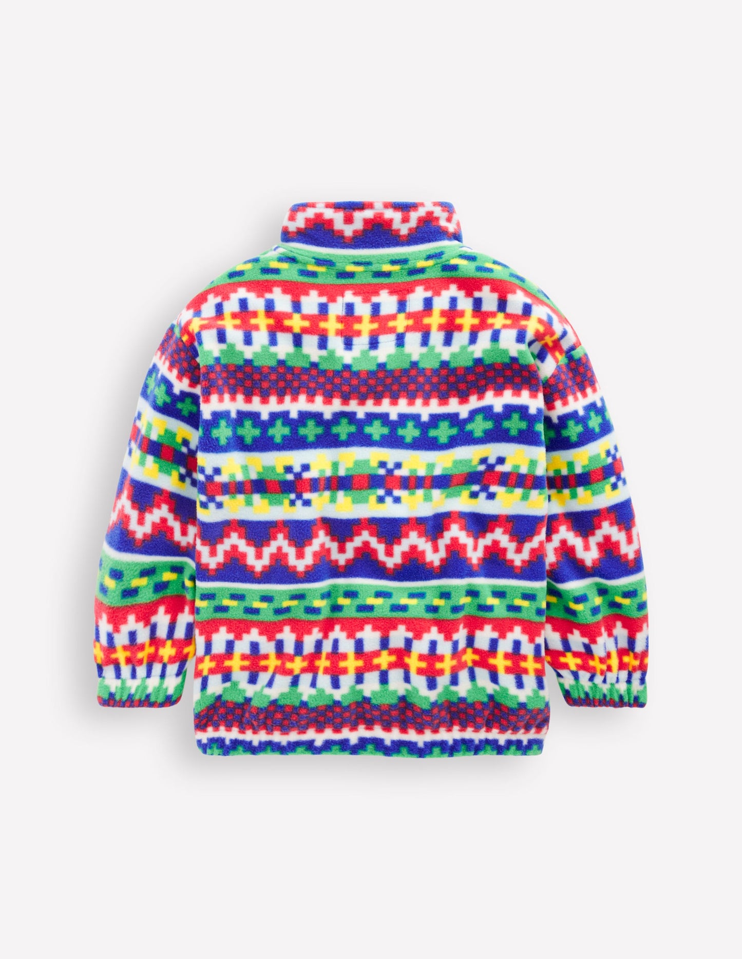 Fleecepullover mit Fair-Isle-Muster-Bunt Fair-Isle
