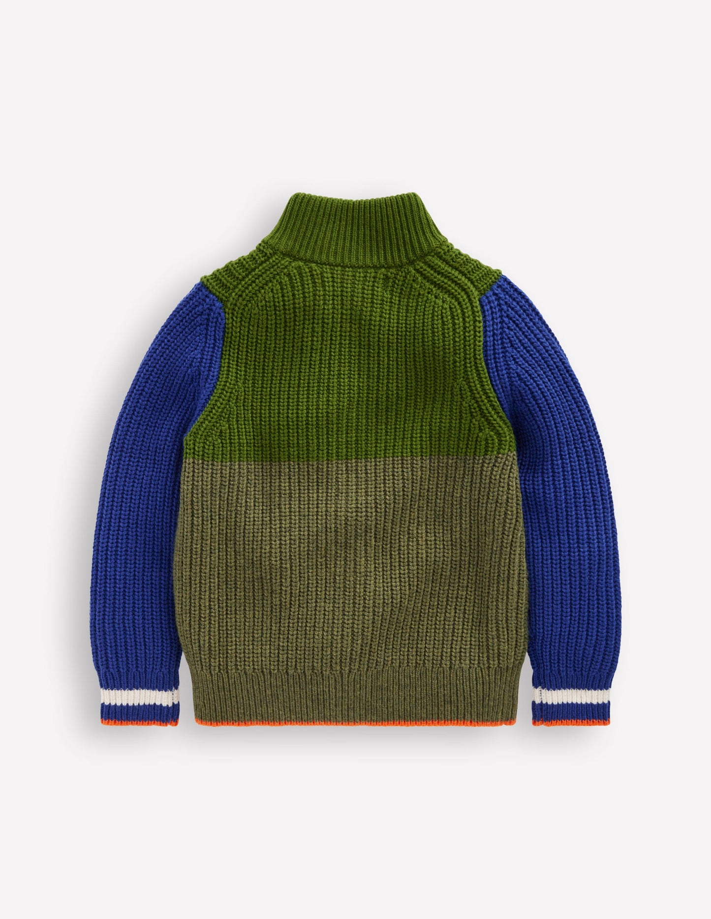 Grobstrickpullover mit Reißverschluss-GRÜN