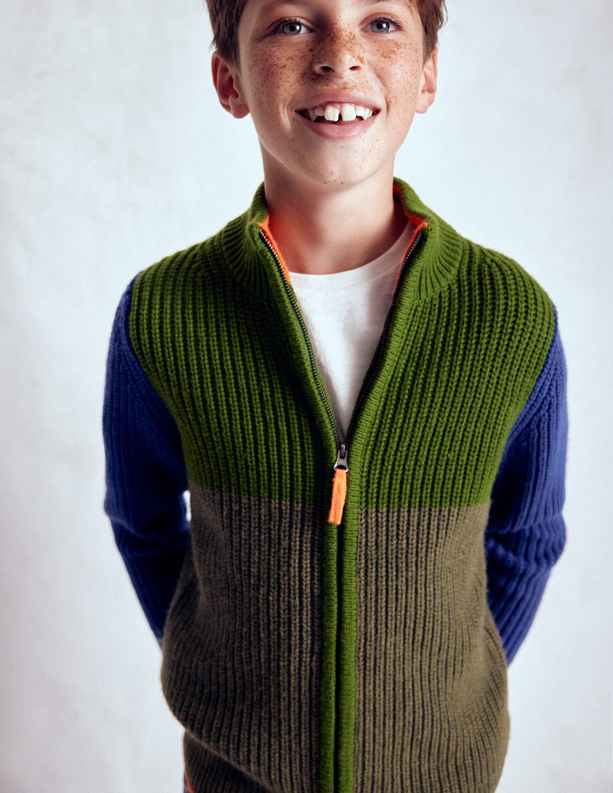 Pull zippé épais-VERT - Image 4