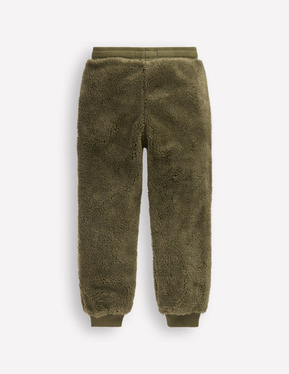 Jogginghose aus Fleece-Blasses Khaki-4