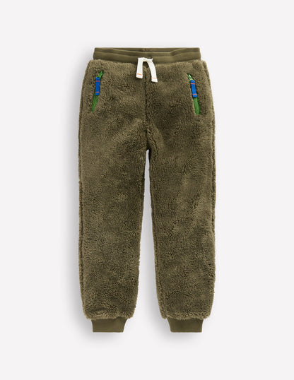 Jogginghose aus Fleece-Blasses Khaki-3