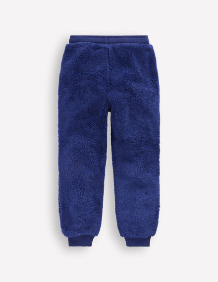 Jogginghose aus Fleece-Marineblau