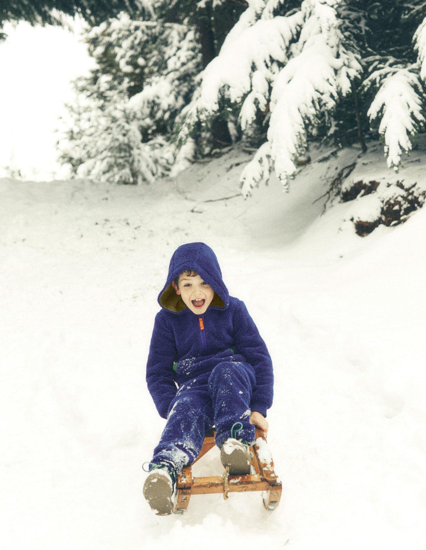 Jogginghose aus Fleece-Marineblau