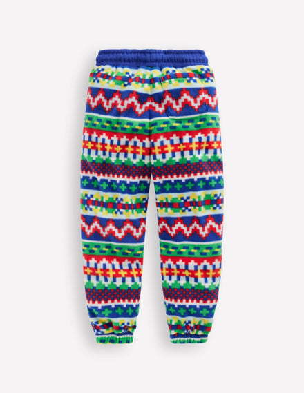 Kuschlige Jacquard-Jogginghose-Bunt Jacquard