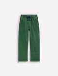 Bas de jogging droit-Vert chiné