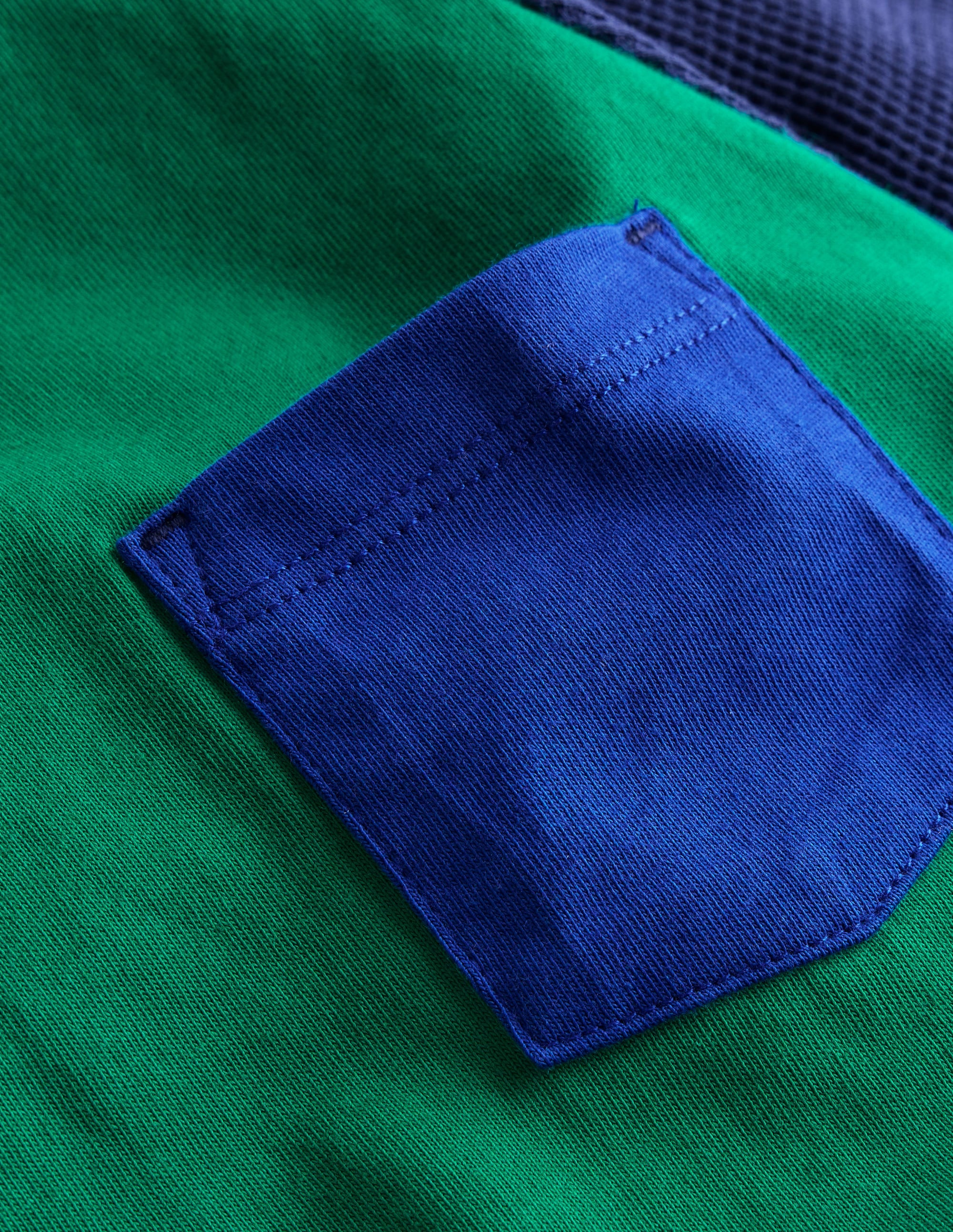 Waffle Mix Raglan-Alpine Green colourblock - Image 3