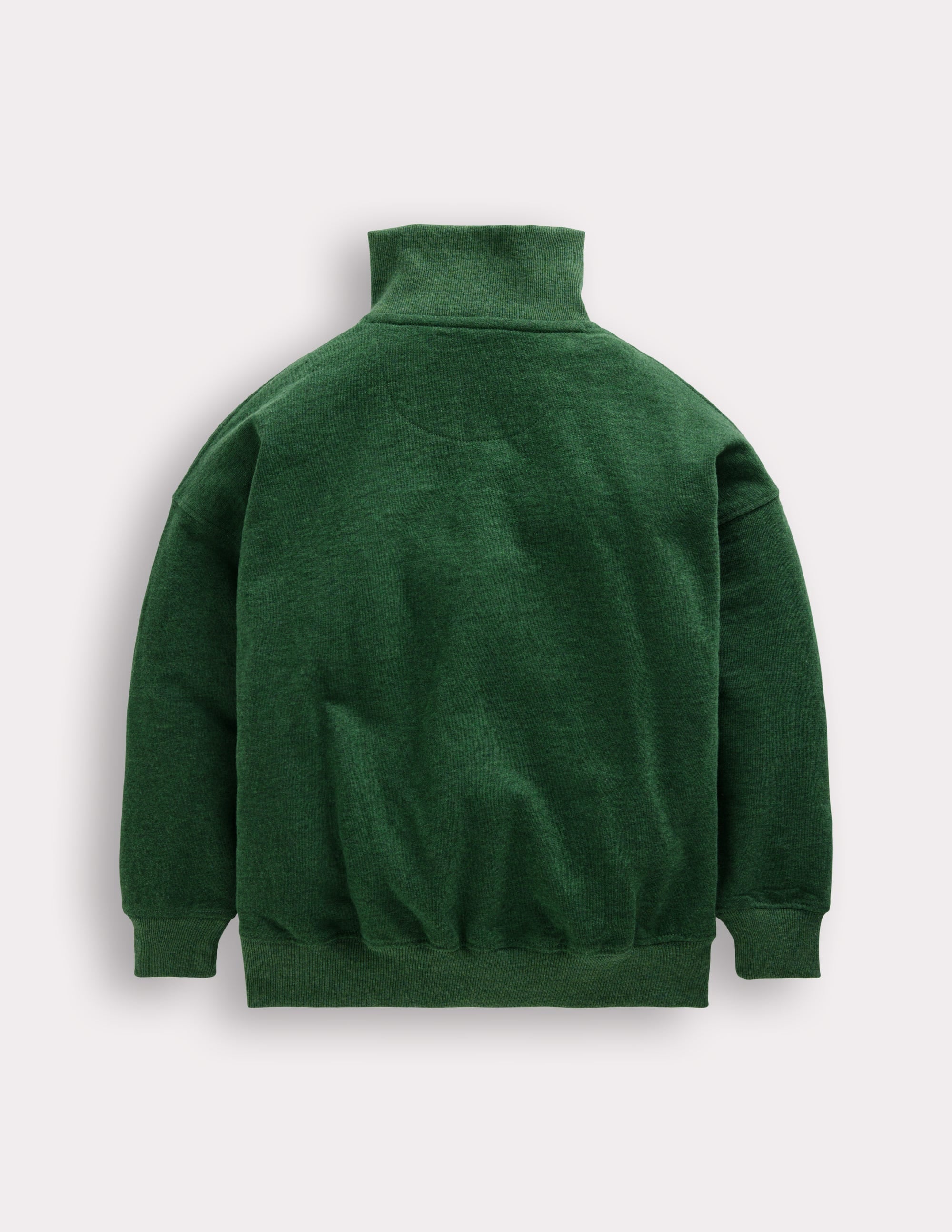 Sweatshirt mit Halbreißverschluss-Grün Meliert - Image 2