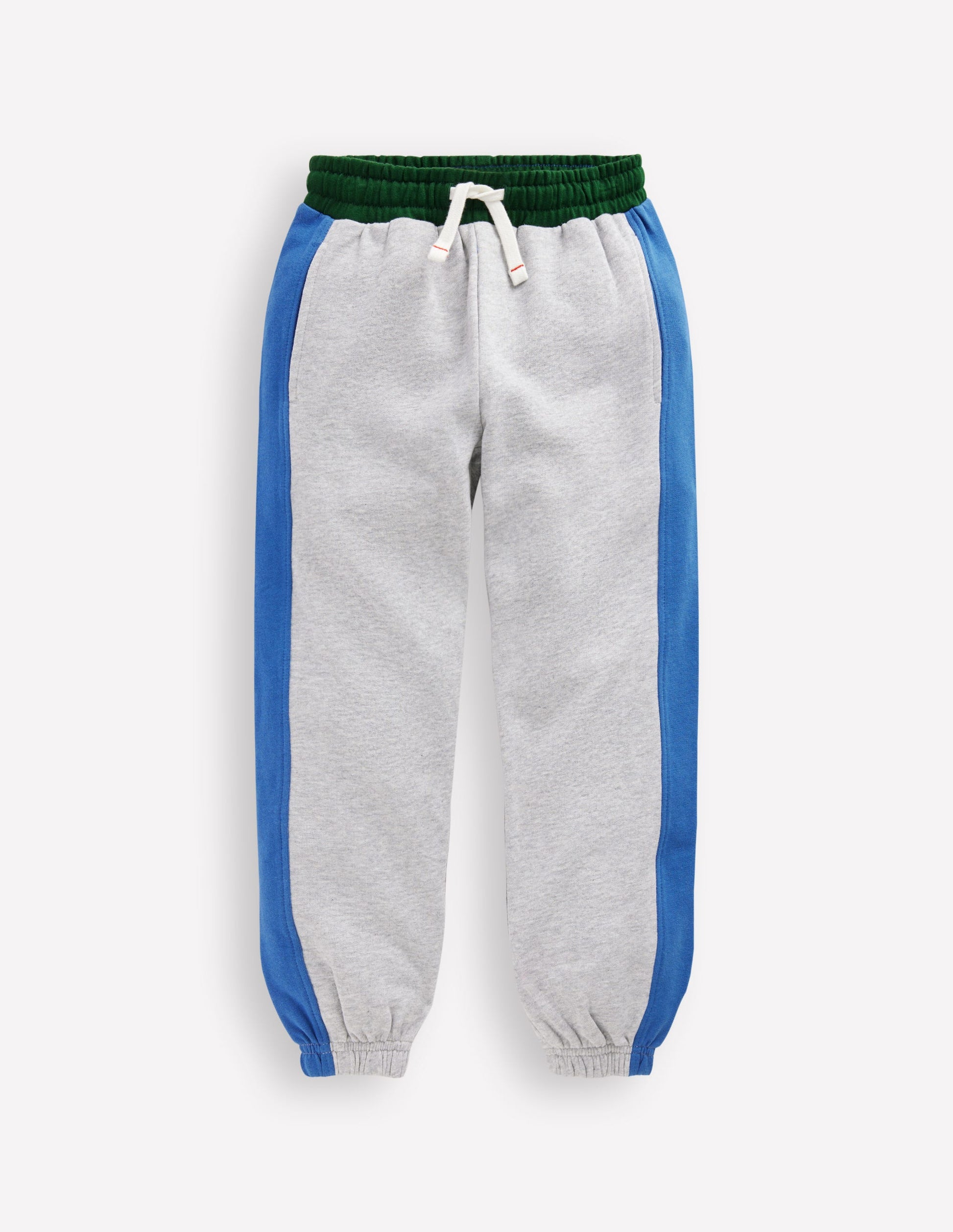 Jogginghose in Blockfarben mit Bündchen-Grau mit Blockfarben-3