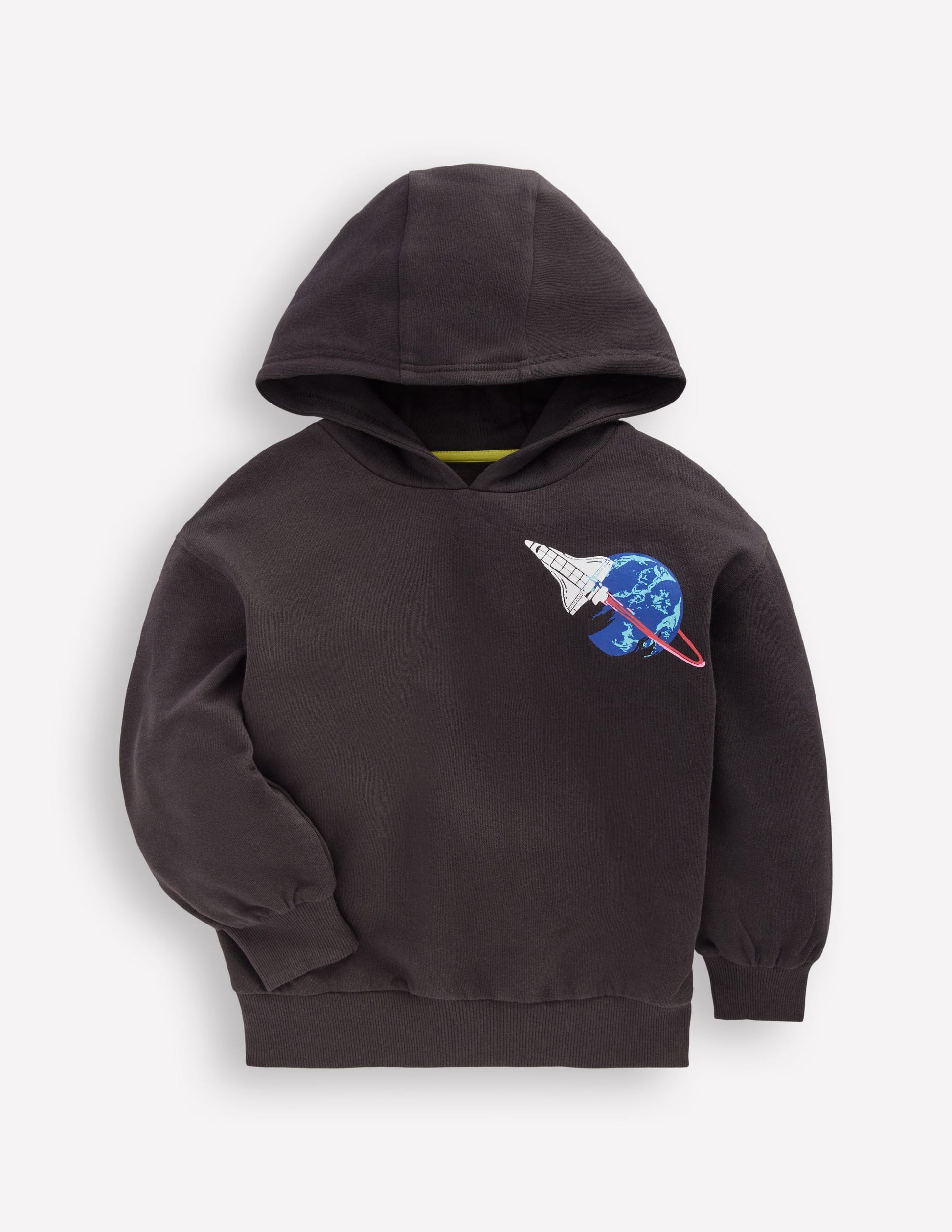 Kapuzenpullover vorn und hinten bedruckt-Anthrazit Weltall-1