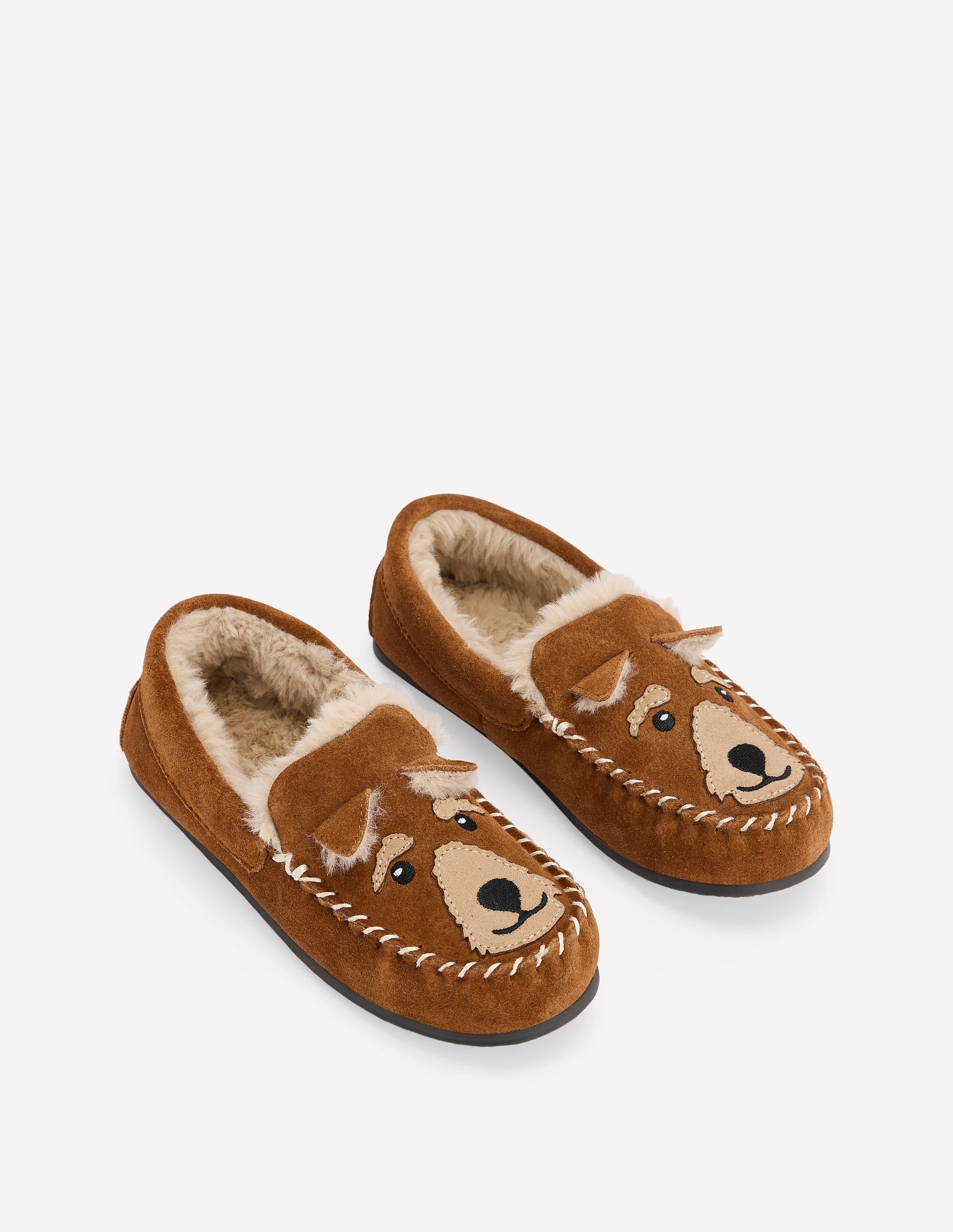 Chaussons cosy en daim-Chien fauve - Image 2