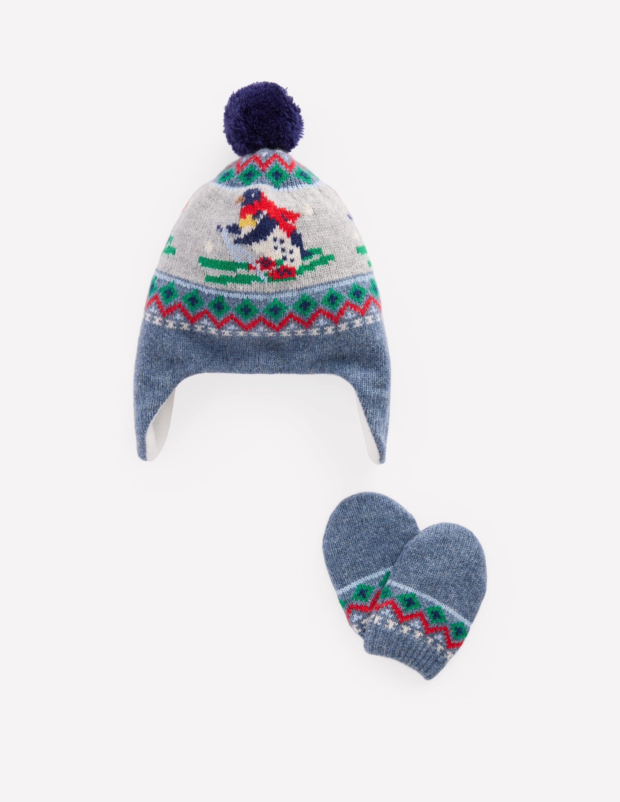 Fair-Isle-Set für Babys-Alaskablau Pinguine - Image 1