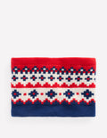 Snood motif jacquard-Jacquard bleu marine universitaire