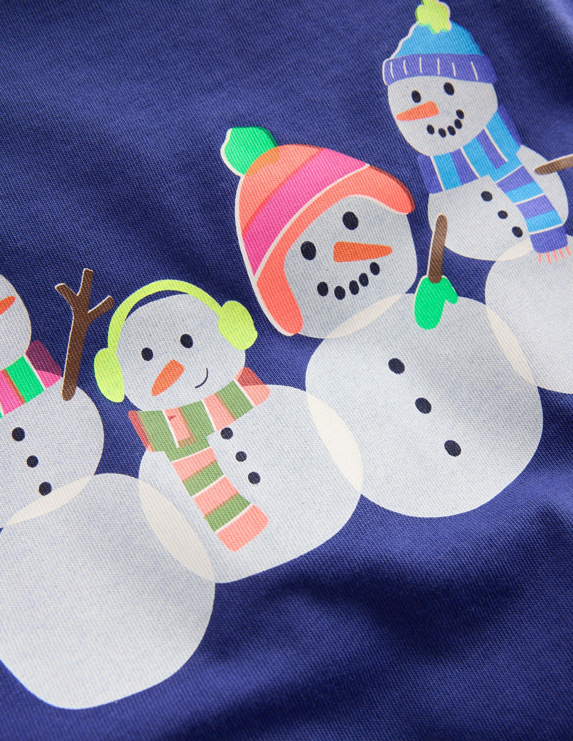 Long Sleeve Riso T-Shirt-Starboard Blue Snowmen-3