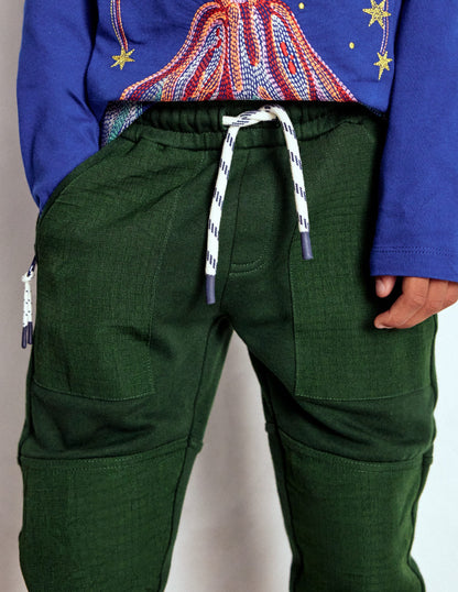 Jogginghose mit verstärktem Knie-Piniengrün, aus reißfestem Material-2