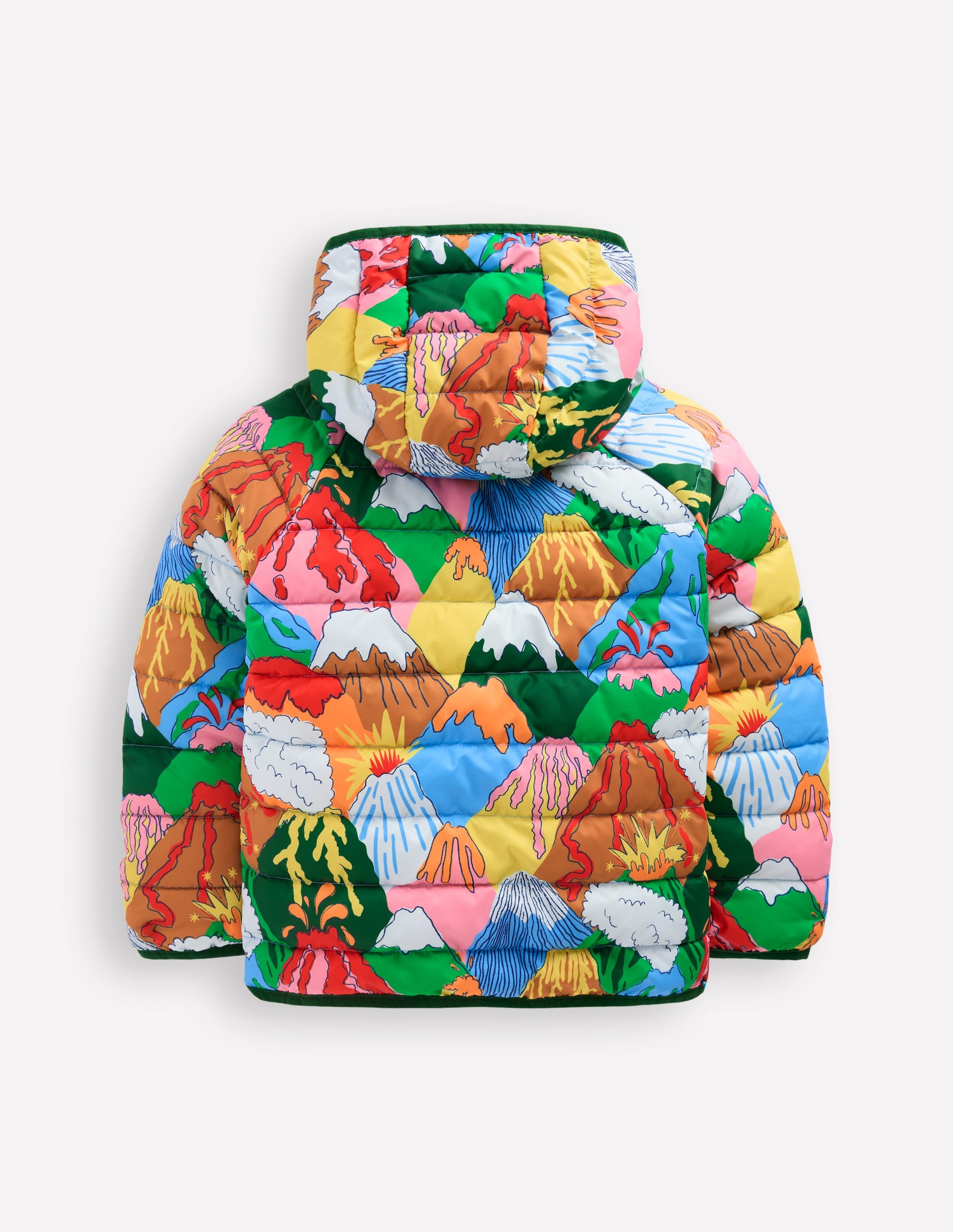 Pack-away Padded Jacket-Multi Volcanoes-5