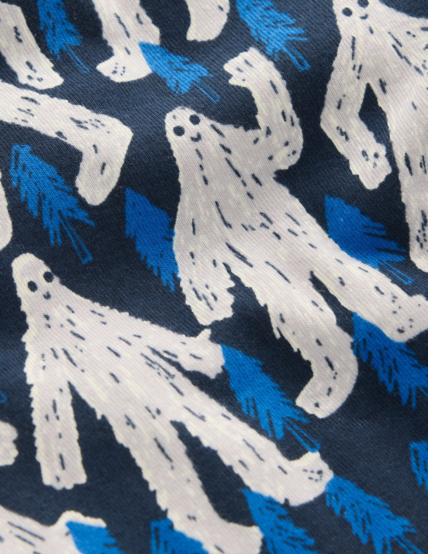 Eng anliegender, im Dunkeln leuchtender Schlafanzug-Carbon Yeti