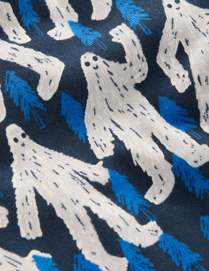 Eng anliegender, im Dunkeln leuchtender Schlafanzug-Carbon Yeti-3