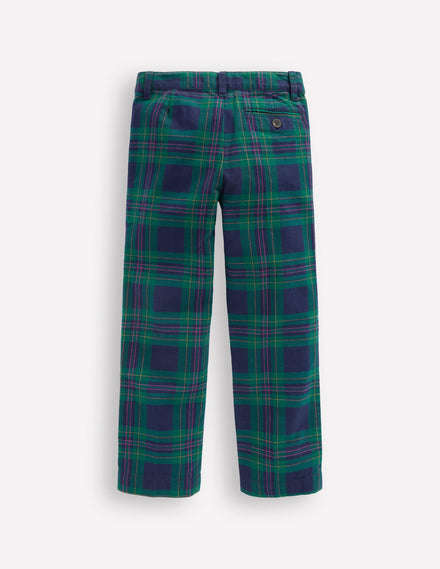 Elegante Hose mit Bügelfalte-Blackwatch-Karo