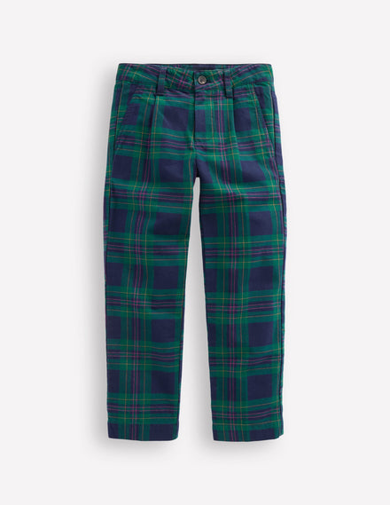 Elegante Hose mit Bügelfalte-Blackwatch-Karo