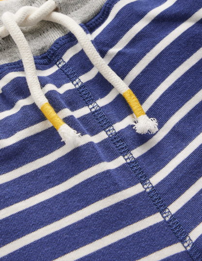 Baggyshorts aus Jersey-Schuluniform-Marineblau und Naturweiß-3