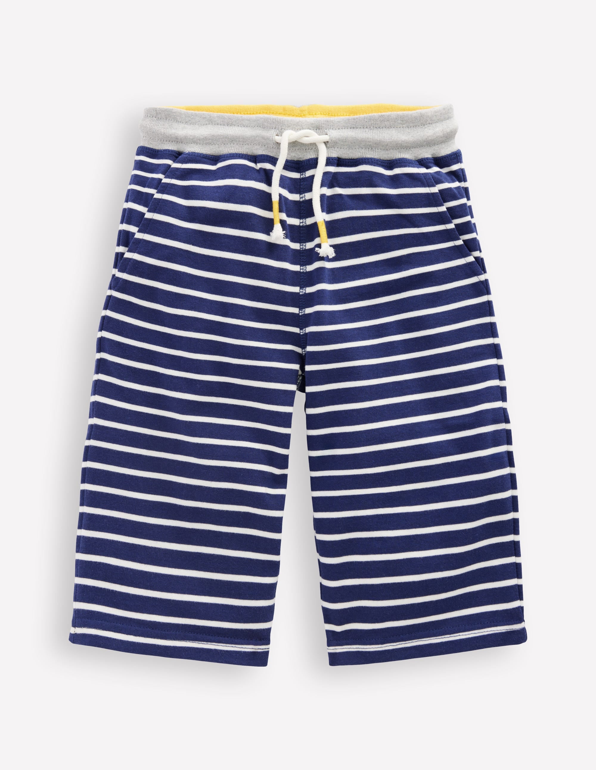 Short baggy en jersey-Bl marine universitaire et ivoire | Boden FR
